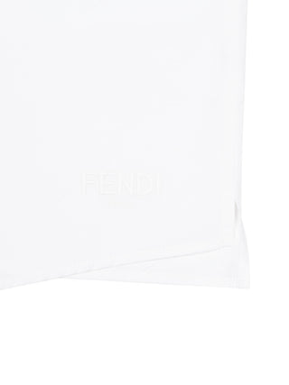 Boxy-Fit Hemdbluse mit Rüschen - Weiß