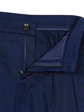 Ausgestellte Hose mit Logo-Patch - Navy