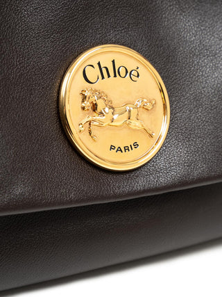 Heritage Schultertasche aus genarbtem Leder