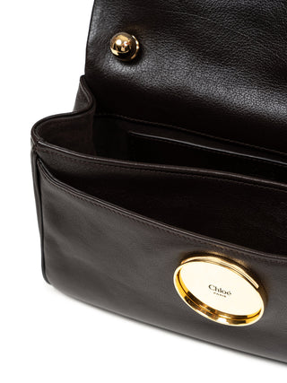 Heritage Schultertasche aus genarbtem Leder