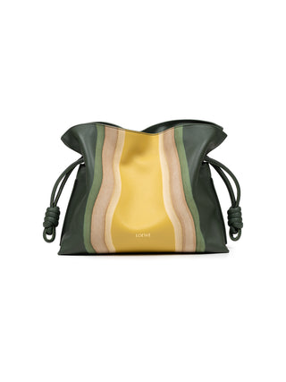Mittelgroße Flamenco Clutch Landscape aus Nappa-Kalbsleder