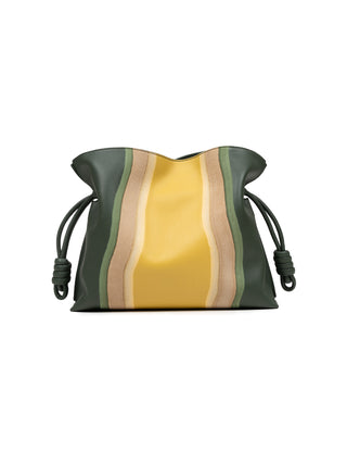 Mittelgroße Flamenco Clutch Landscape aus Nappa-Kalbsleder