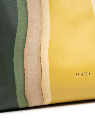 Mittelgroße Flamenco Clutch Landscape aus Nappa-Kalbsleder