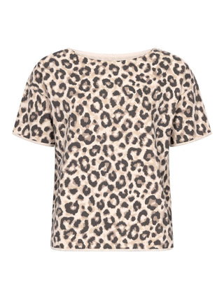 Fleece T-Shirt in Leopard