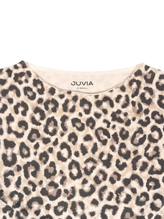 Fleece T-Shirt in Leopard