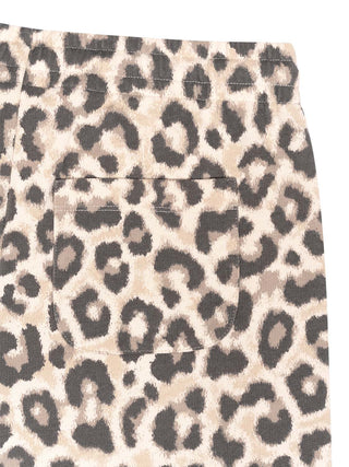 Fleece-Hose in  Leopard