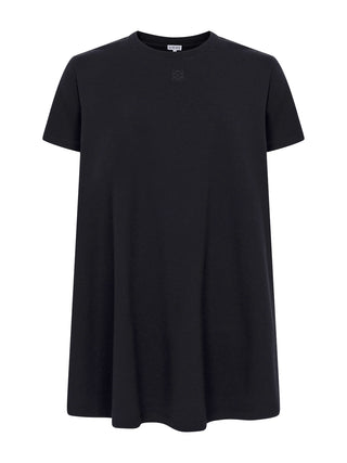 Trapezförmiges Kleid aus einer Baumwollmischung