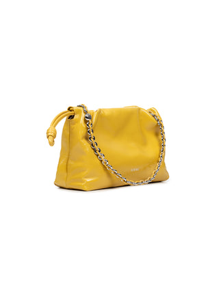 Mittelgroße Flamenco Tasche aus lackiertem Nappa-Lammleder