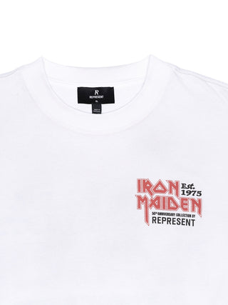 Iron Maiden Anniversary T-Shirt in Ecru