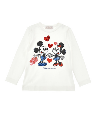 Mickey & Minnie T-Shirt mit Herzen