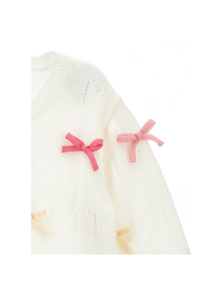Strickjacke mit Schleifen