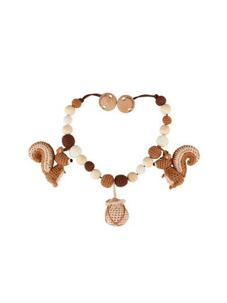 Kinderwagenkette Eichhörnchen Nutty aus Bio-Baumwolle
