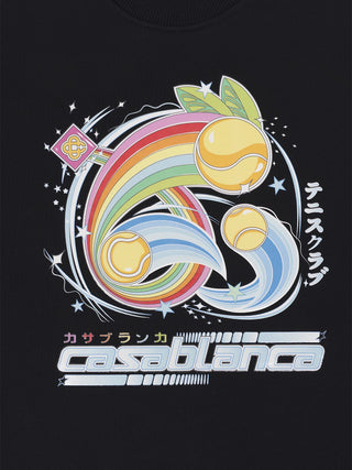 Manga Tennisball Sweatshirt in Schwarz