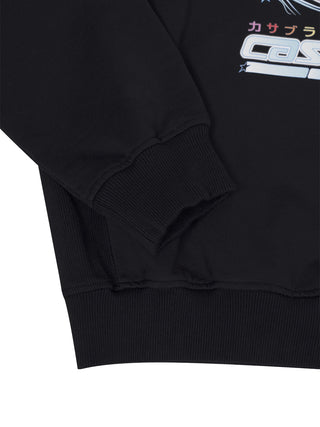 Manga Tennisball Sweatshirt in Schwarz