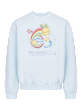 Manga Tennisball Sweatshirt in Hellblau