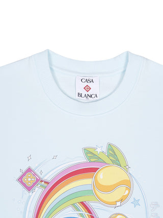 Manga Tennisball Sweatshirt in Hellblau