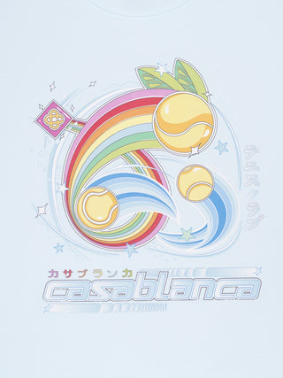 Manga Tennisball Sweatshirt in Hellblau