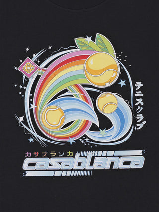 Manga Tennisball T-Shirt in Schwarz