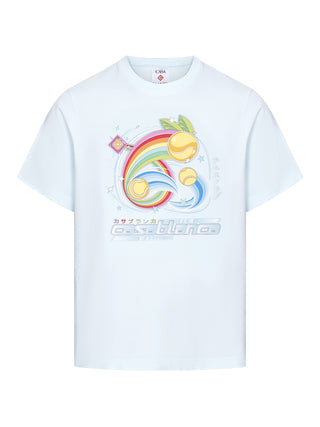 Manga Tennisball T-Shirt in Hellblau