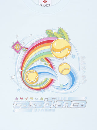 Manga Tennisball T-Shirt in Hellblau