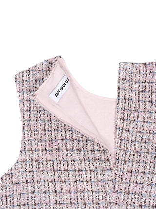 Minikleid aus Tweed mit Glitzer-Applikation