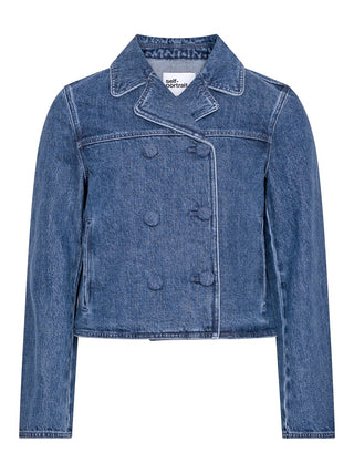 Doppelreihige Jeansjacke