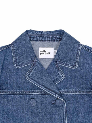 Doppelreihige Jeansjacke