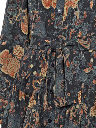 Seidenkleid mit Blumenprint