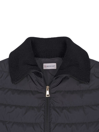 Cardigan mit Daunen in Schwarz