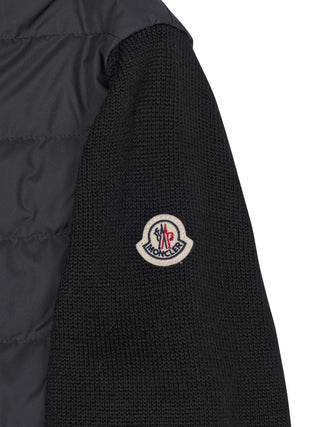 Cardigan mit Daunen in Schwarz