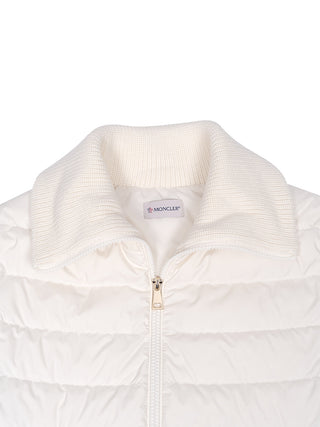 Cardigan mit Daunen in Weiß