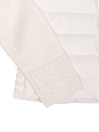 Cardigan mit Daunen in Weiß