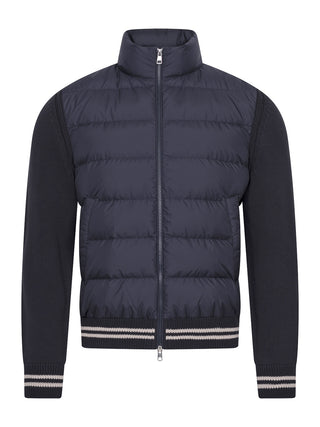 Wattierte Strickjacke aus Baumwolle mit Daunenfüllung