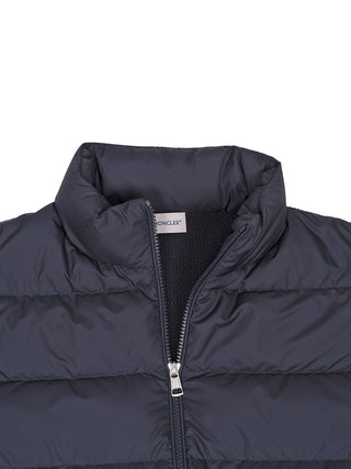 Wattierte Strickjacke aus Baumwolle mit Daunenfüllung