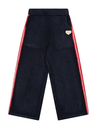 Sportliche Strick-Sweathose - Navy
