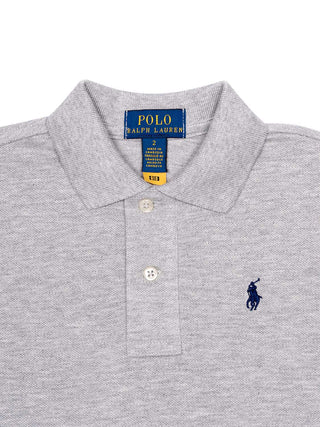 Langarm-Poloshirt Regular Fit - Hellgrau