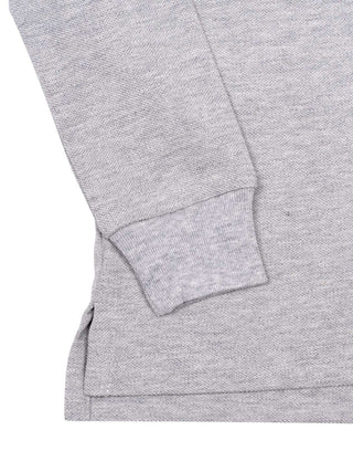 Langarm-Poloshirt Regular Fit - Hellgrau