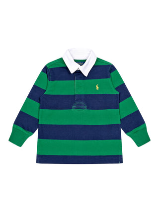 Rugbyshirt Regular Fit - Grün/Navy