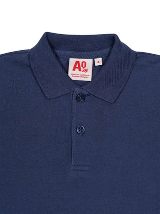 Alfie Langarm-Poloshirt mit Logo - Navy