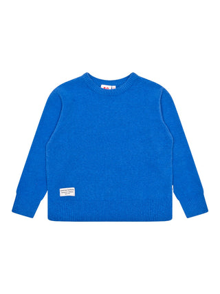 Junior Strickpullover mit Flicken-Details - Blau