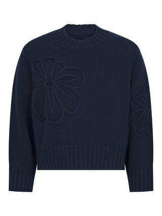 Pullover mit Blumen-Details