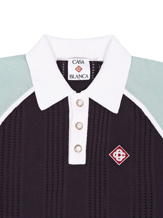Langarm-Poloshirt mit Kontrast