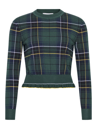 Wollpullover mit Tartanmuster