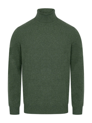Rollkragenpullover aus Kaschmir in Grün