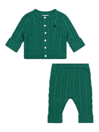 Zweiteiliges Strickset aus Baumwolle - Grün