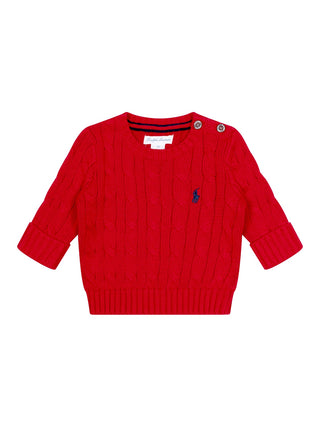 Strickpullover mit Polo-Pony - Rot