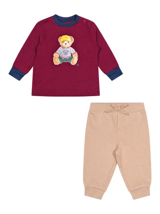 Set mit Polobär - Rot/Beige