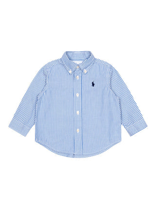 Gestreiftes Button-Down-Hemd - Blau/Weiß