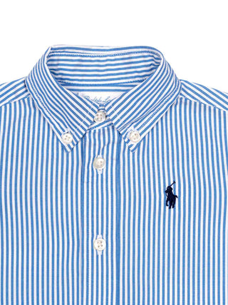 Gestreiftes Button-Down-Hemd - Blau/Weiß