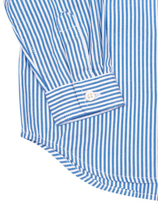 Gestreiftes Button-Down-Hemd - Blau/Weiß